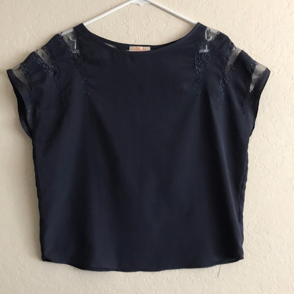 Navy Blue Boxy Top